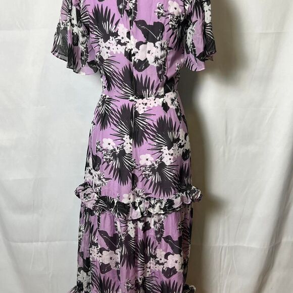 VIVA AVIVA Women's Maxi silk floral Leilani Dress size 2 - Picture 5 of 8